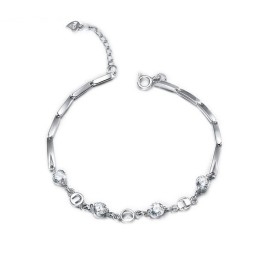 Die Königin Der Qualität Weibliche Platin Beschichtung Titan Armband Mit Strass