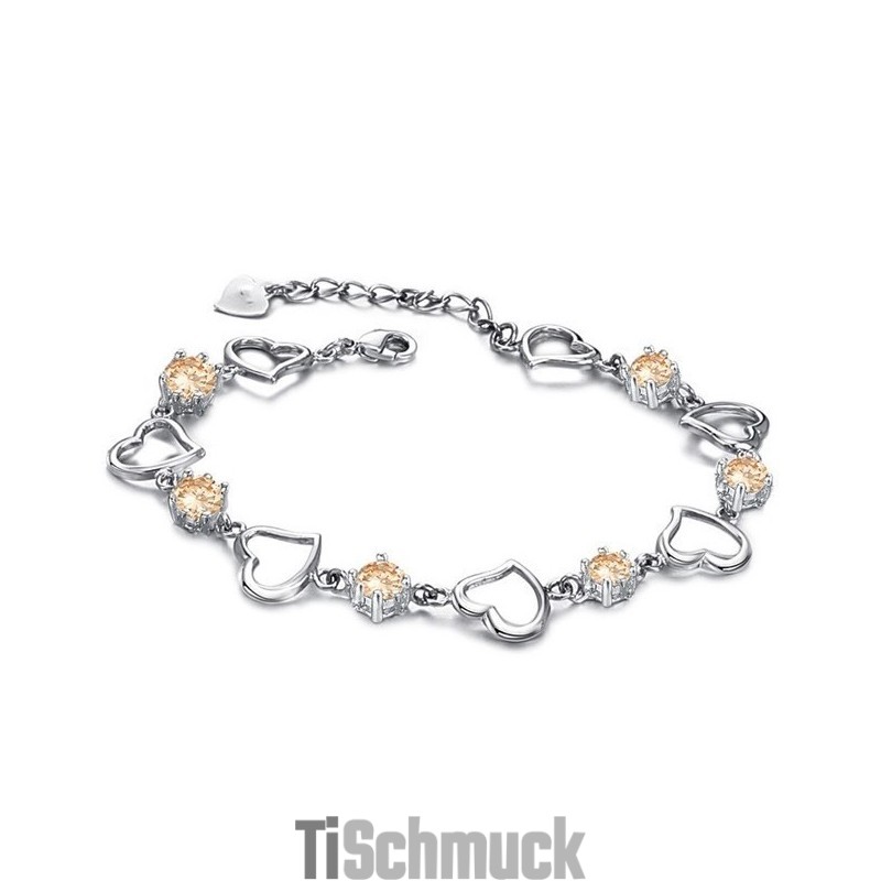 Die Königin Der Qualität Weibliches Sweetheart Platiniertes Titanarmband Mit Diamant Die Königin Der Qualität Weibliches Sweetheart Platiniertes Titanarmband Mit Diamant