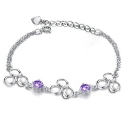 Qualität Und Quantität Gesichert Weibliche Platin Plating Titan Armband Mit Diamant