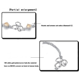 Qualität Und Quantität Gesichert Weibliche Platin Plating Titan Armband Mit Diamant