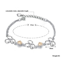 Qualität Und Quantität Gesichert Weibliche Platin Plating Titan Armband Mit Diamant