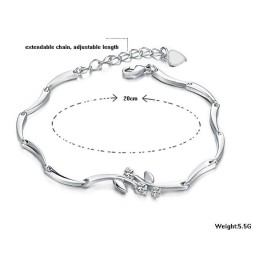 Weltweit Bekanntes Damenarmband Aus Platiniertem Titan Mit Diamant