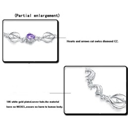 Langlebig Im Gebrauch Weibliches Delphin-Form-Platin-Titan-Armband Mit Diamant