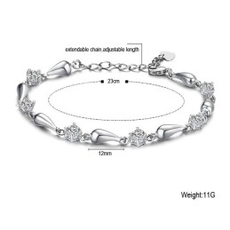 Qualität Und Quantität Gesichert Weibliche Platin Plating Titan Armband Mit Diamant