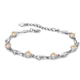 Komplett In Spezifikationen Weibliche Platin Beschichtung Titan Armband Mit Diamant