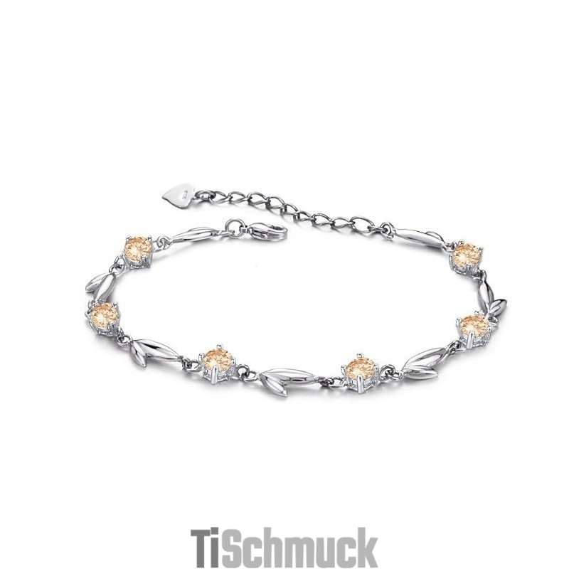 Komplett In Spezifikationen Weibliche Platin Beschichtung Titan Armband Mit Diamant