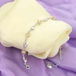 Komplett In Spezifikationen Weibliche Platin Beschichtung Titan Armband Mit Diamant