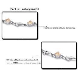 Komplett In Spezifikationen Weibliche Platin Beschichtung Titan Armband Mit Diamant