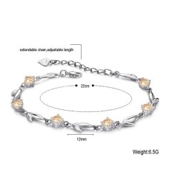 Komplett In Spezifikationen Weibliche Platin Beschichtung Titan Armband Mit Diamant