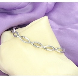 Die Königin Der Qualität Damen Platiniertes Titanarmband Mit Diamant
