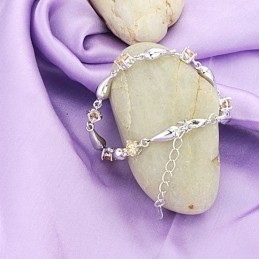 Ausgezeichnete Qualität Weibliche Wassertropfen Platin Beschichtung Titan Armband Mit Diamant