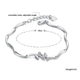 Qualität Und Quantität Gesichert Weibliche Platin Plating Titan Armband Mit Diamant