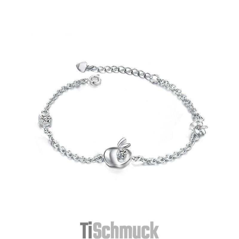 Komplett In Spezifikationen Weibliche Apfelform Platiniertes Titanarmband Mit Diamant Komplett In Spezifikationen Weibliche Apfelform Platiniertes Titanarmband Mit Diamant