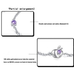Komplett In Spezifikationen Weibliche Apfelform Platiniertes Titanarmband Mit Diamant