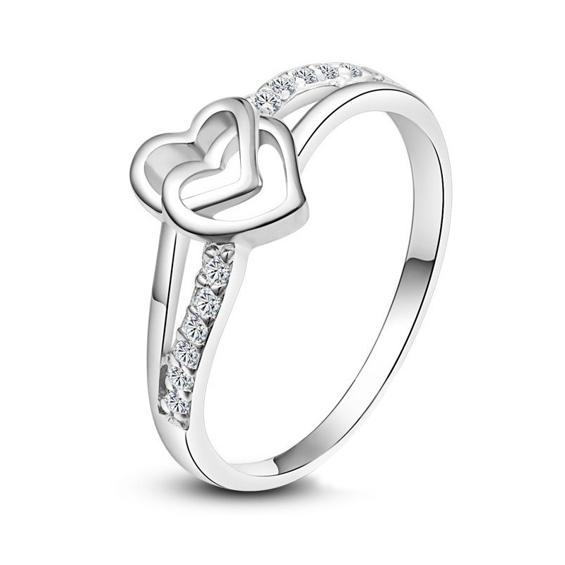 Ausgezeichnete Qualität Weiblicher Sweetheart Platinierter Titanring