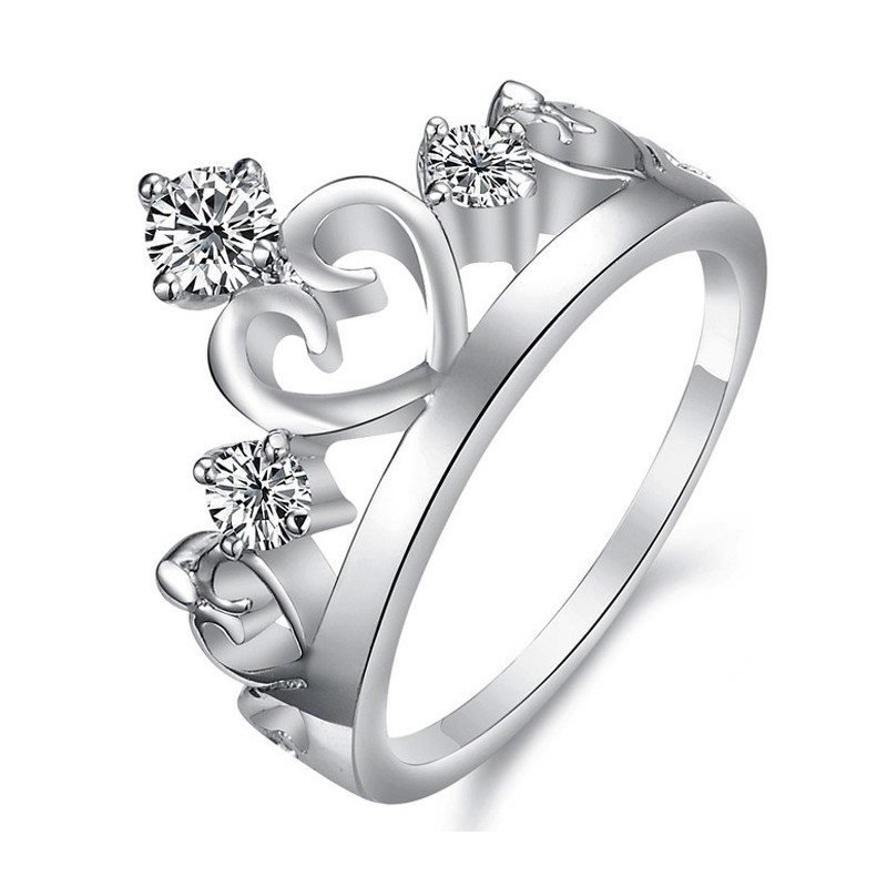 Weltweit Bekannter Platinierter Titanring Mit Strass
