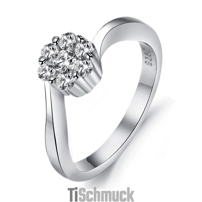 Qualität Und Quantität Gesichert Weibliche Platin Plating Titan Ring Mit Strass Qualität Und Quantität Gesichert Weibliche Platin Plating Titan Ring Mit Strass
