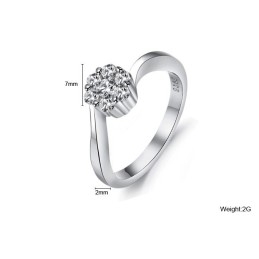 Qualität Und Quantität Gesichert Weibliche Platin Plating Titan Ring Mit Strass