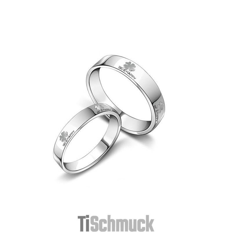 Bekannt Für Seinen Hochwertigen, Platinierten Titanring In Kleeblattform Für Verliebte Bekannt Für Seinen Hochwertigen, Platinierten Titanring In Kleeblattform Für Verliebte