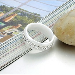 Die Königin Der Qualität Wolfram-Keramik-Ring Mit Strass