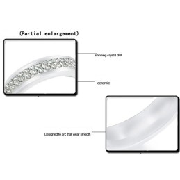 Die Königin Der Qualität Wolfram-Keramik-Ring Mit Strass