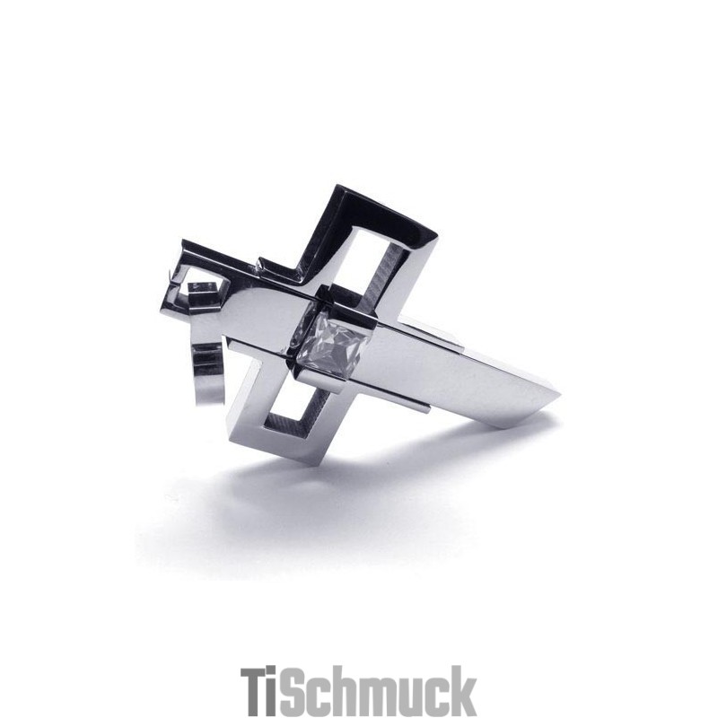 Now Style Herren Titan Kreuz Anhänger - Free Chian Now Style Herren Titan Kreuz Anhänger - Free Chian