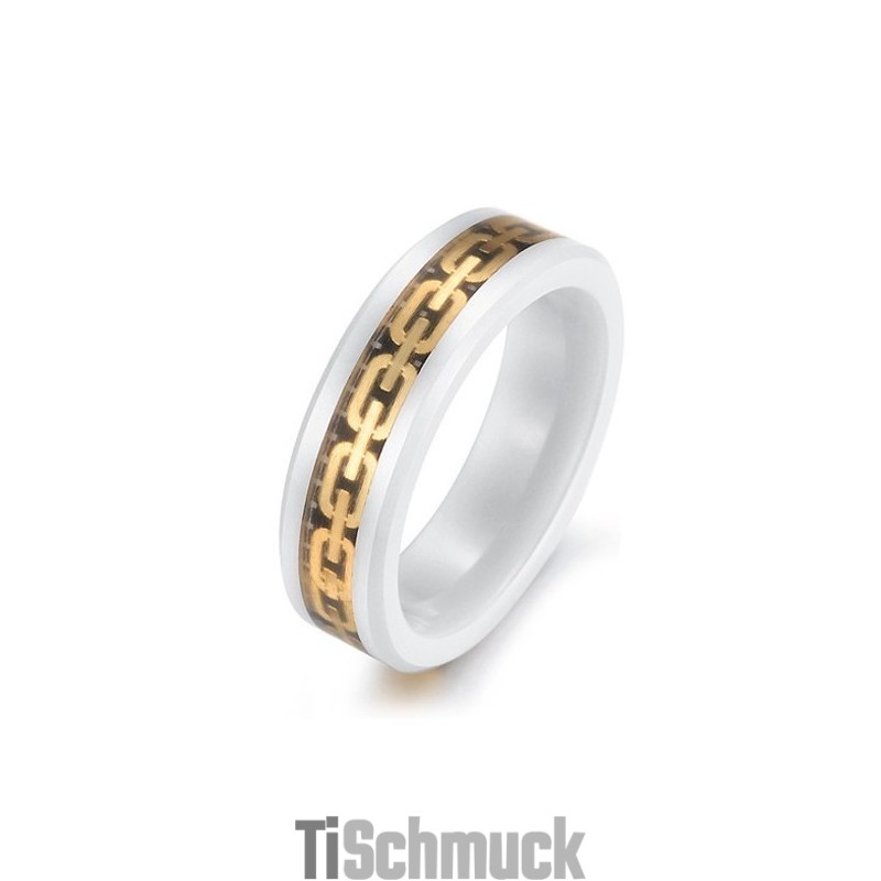 Hochwertiger Ring Aus Kohlefaser Und Wolframkeramik