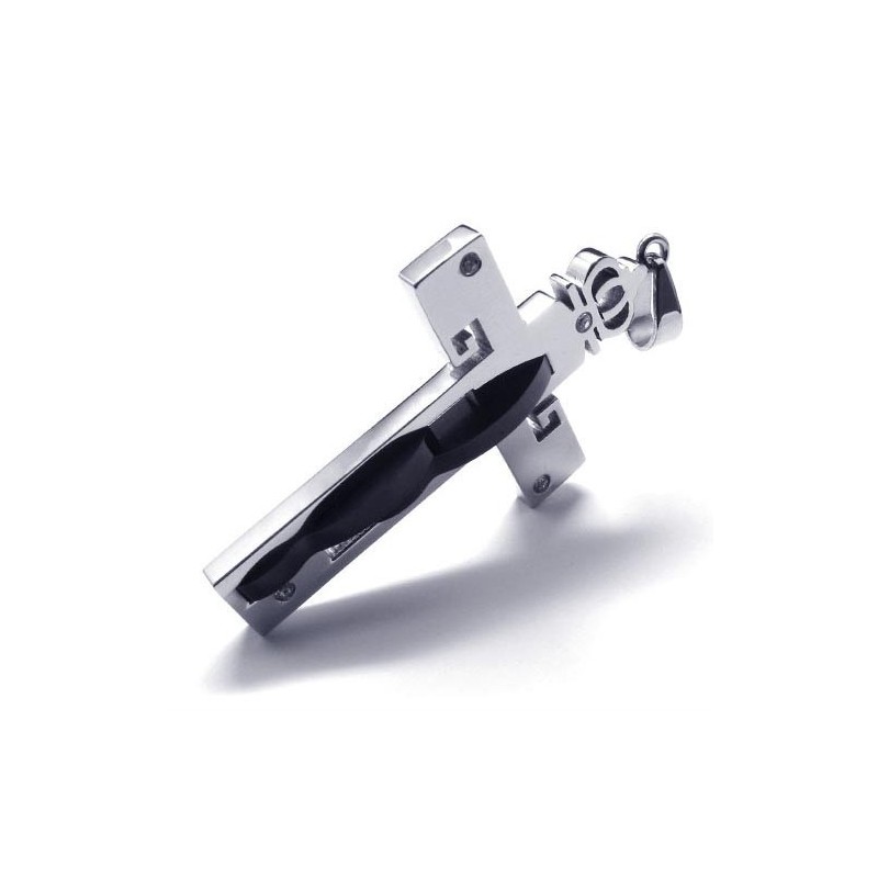 Kronenkreuz-Anhänger Aus Titan - Free Chian