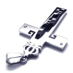 Kronenkreuz-Anhänger Aus Titan - Free Chian