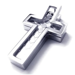 Mode Herren Titan Kreuz Anhänger - Free Chian