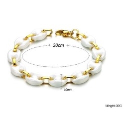 Stabile Qualität Weibliches Weißes Wolfram-Keramik-Armband