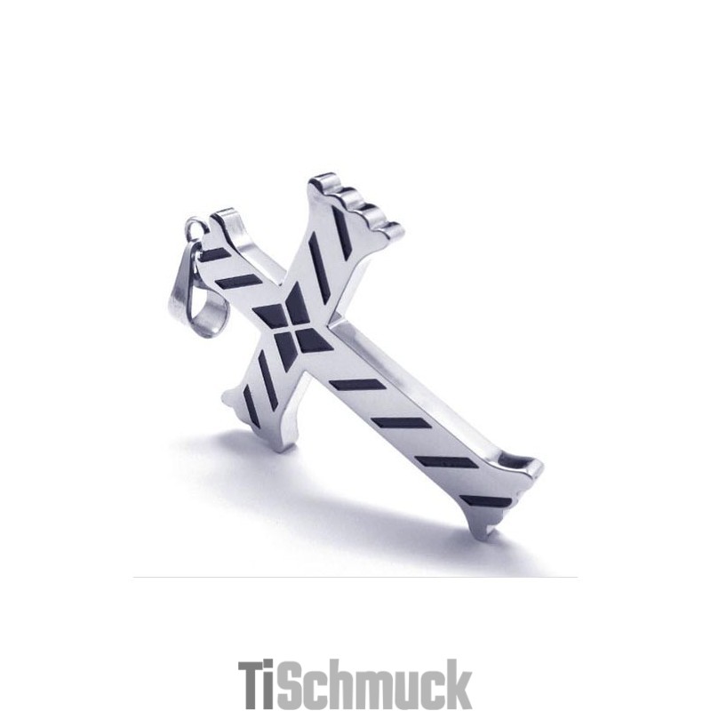 Neuer Herren-Kreuz-Anhänger Aus Titan - Free Chian