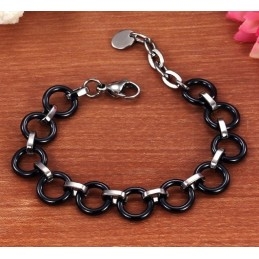 Weltweit Bekanntes Damenarmband Aus Schwarzer Wolframkeramik