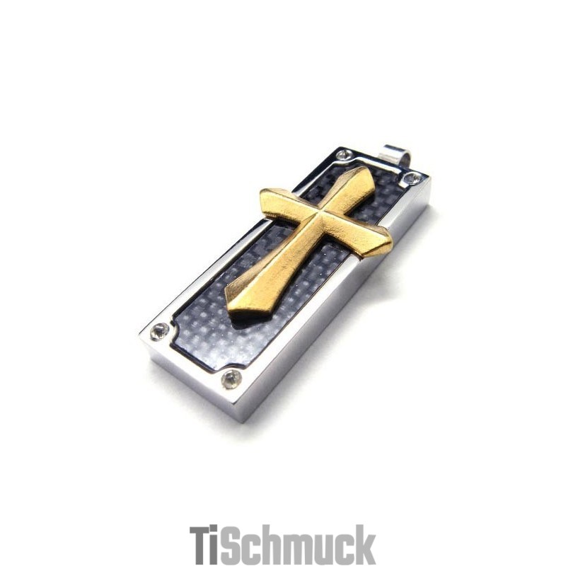 Mode Herren Titan Kreuz Anhänger - Free Chian Mode Herren Titan Kreuz Anhänger - Free Chian
