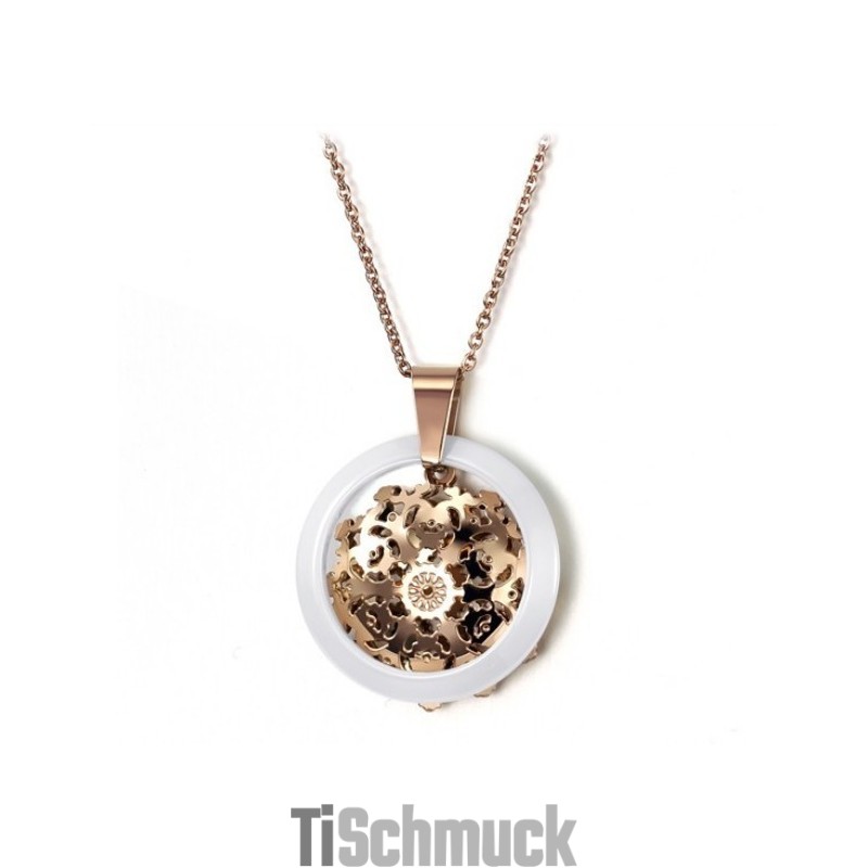 Zuverlässige Qualität Plating Rose Gold Wolfram Keramik Halskette Zuverlässige Qualität Plating Rose Gold Wolfram Keramik Halskette