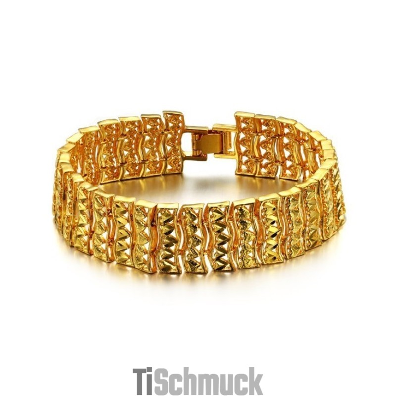 Hochwertiges, 18 Karat Vergoldetes Herrenarmband
