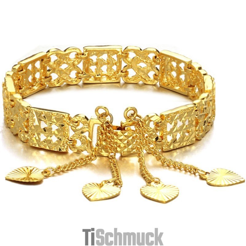 Langlebiges Damenarmband Mit 18 Karat Vergoldung Langlebiges Damenarmband Mit 18 Karat Vergoldung