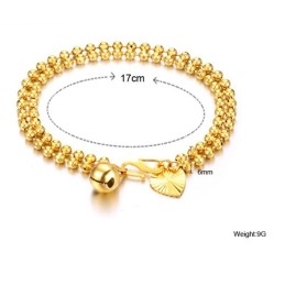 Die Königin Der Qualität – Damenarmband In Kugelform, 18 Karat Vergoldet