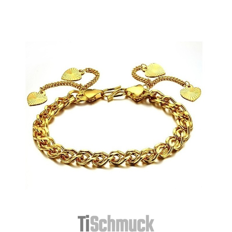Qualität Und Quantität Garantiert, Weibliches Sweetheart-Armband Mit 18 Karat Goldbeschichtung Qualität Und Quantität Garantiert, Weibliches Sweetheart-Armband Mit 18 Karat Goldbeschichtung