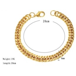 Stabiles Qualitätsarmband Mit 18 Karat Goldbeschichtung Für Männer