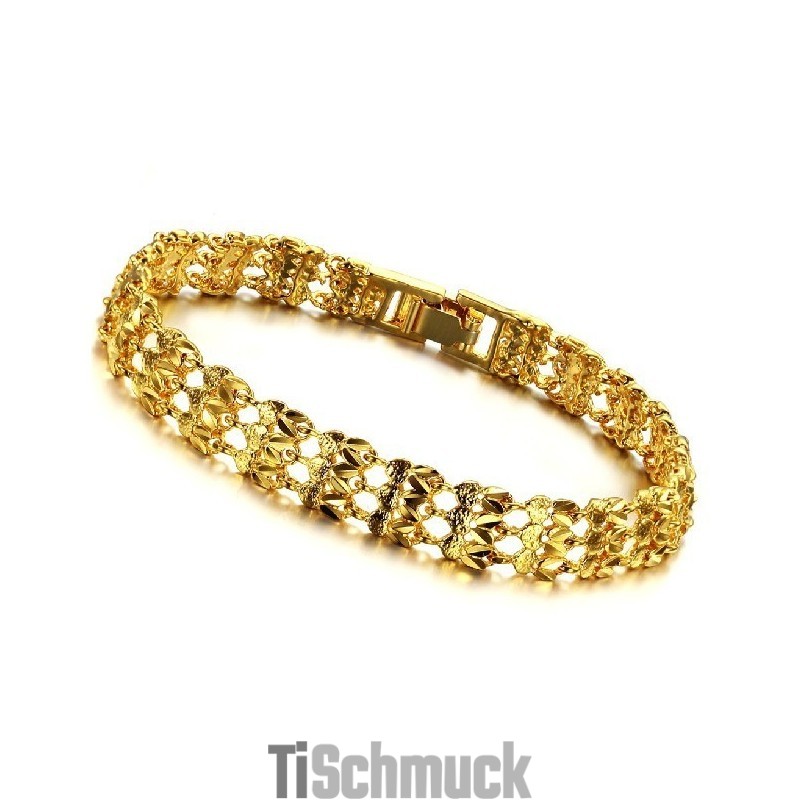 Hochwertiges Damenarmband Mit 18 Karat Goldbeschichtung Hochwertiges Damenarmband Mit 18 Karat Goldbeschichtung