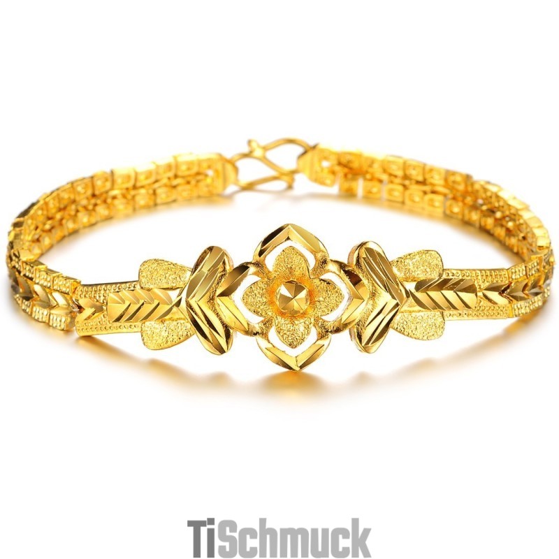 Hochwertiges, Weibliches, Exquisites, Dekoratives Muster, 18 Karat Vergoldetes Armband Hochwertiges, Weibliches, Exquisites, Dekoratives Muster, 18 Karat Vergoldetes Armband