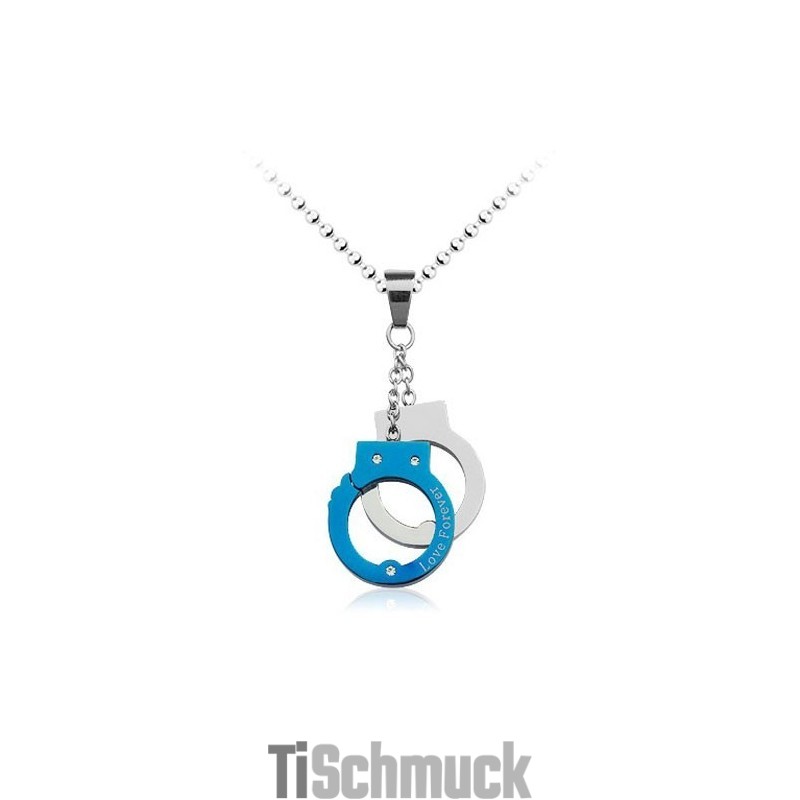 Exquisiter Herren-Anhänger In Handschellenform Aus Titan – Inklusive Kette