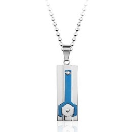 Mechanischer Anhänger Aus Ruhigem Blauem Titan – Kostenlose Kette