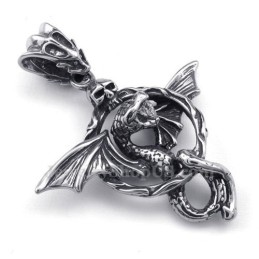 Exquisite Halskette Mit Flugsaurier-Anhänger Aus Titan (Kostenlose Kette)