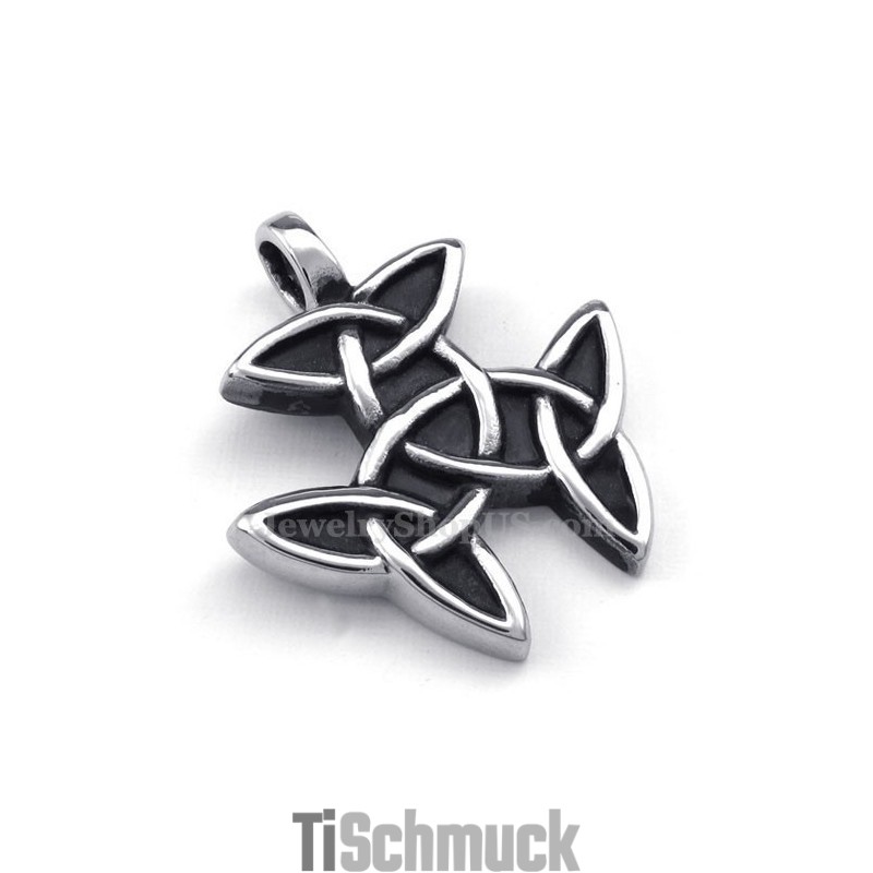 Halskette Mit Keltischem Knotenanhänger Aus Titan (Kostenlose Kette) Halskette Mit Keltischem Knotenanhänger Aus Titan (Kostenlose Kette)