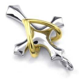 Halskette Mit Titan-Anhänger „Love And Heart“ (Kostenlose Kette)