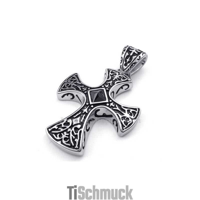 Halskette Mit Kreuzanhänger Aus Titan (Kostenlose Kette) Halskette Mit Kreuzanhänger Aus Titan (Kostenlose Kette)