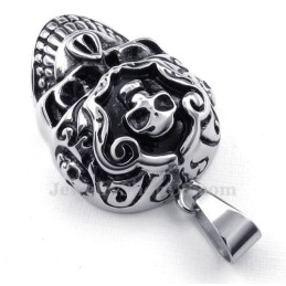 Elegante Halskette Mit Totenkopf-Anhänger Aus Titan (Inkl. Kette)