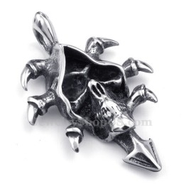 Atemberaubende Halskette Mit Totenkopf-Anhänger Aus Titan (Kostenlose Kette)